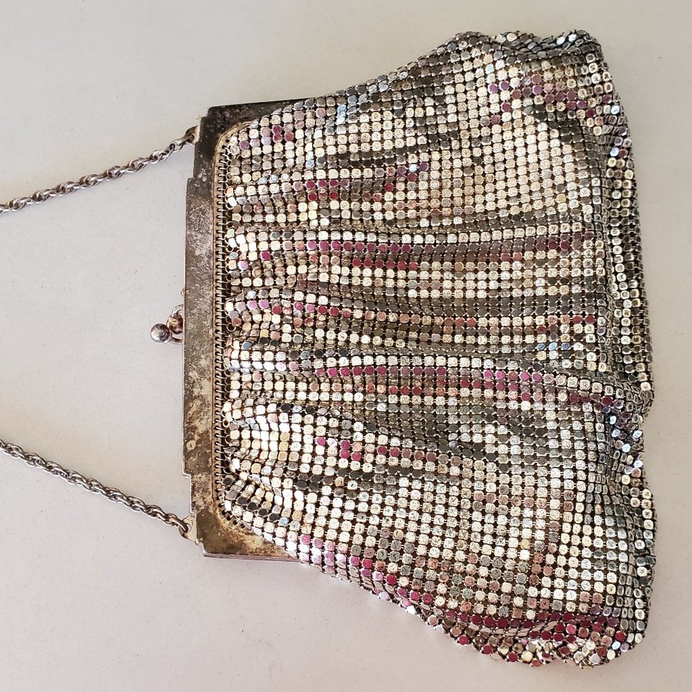 Vintage Petite Whiting Davis Silver Mesh Purse
